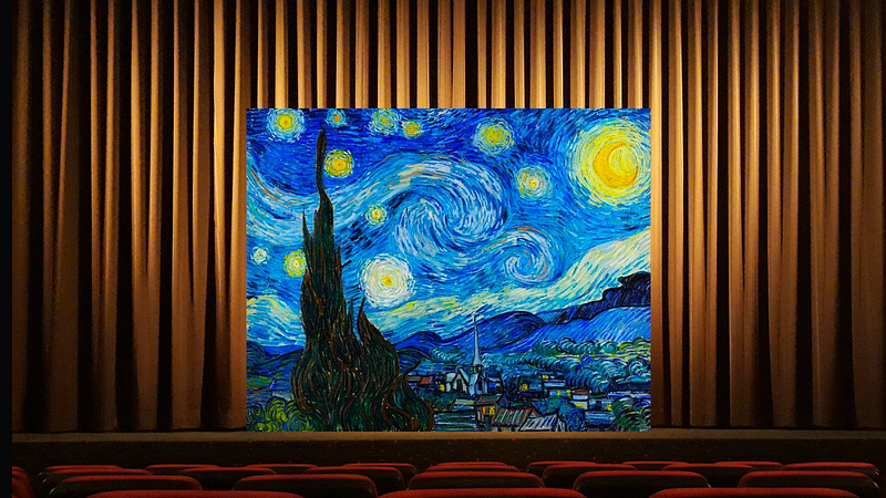 VIncent’s Starry Night on a stage.